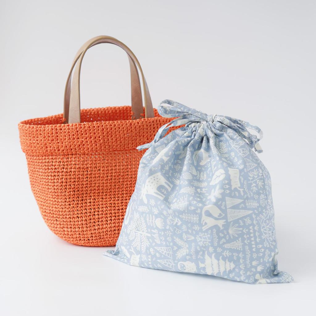 Raw wool knitting kit Bag with inner pouch #16-1