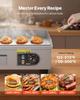 Commercial Electric Griddle, 450 x 300 mm, 2800W, 50-300°C Adjustable Temp Control, Stainless Steel Countertop Flat Top Grill with 2 Spatulas, 2