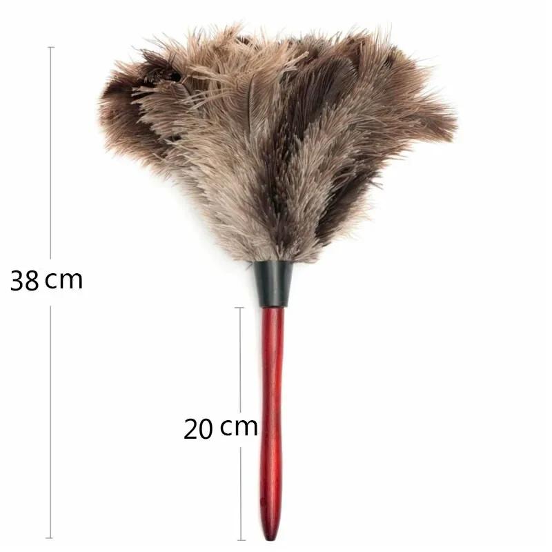 

38cm Ostrich Natural Feather Dust Removal Brush, Electrostatic Dust Removal Tool Vacuum Cleaner Household Cleaning Accessories