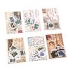 46pcs Vintage Stamp Butterfly Art paper Stickers Scrapbooking Decorative Stationery Junk Journal DIY Material Arts Deco Stickers