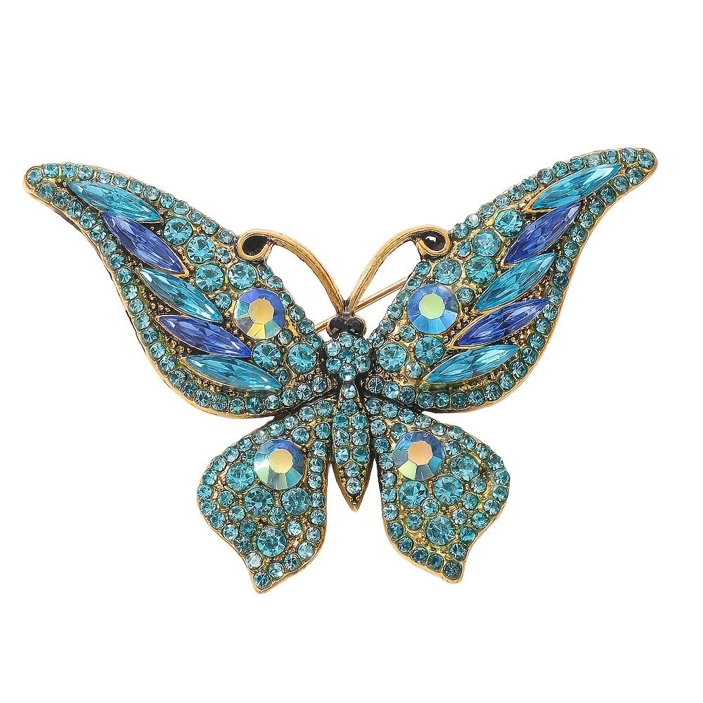 Women Vintage Rhinestone Brooch Elegant Crystal Decorative Pin Fashion Jewelry Accessory for Suits Coats Jackets Dresses and Special Occasions