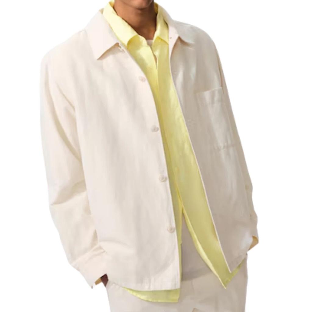 UNIQLO Cotton Linen Shirt Jacket 4 Colors XS-4XL Men Unisex New Japan