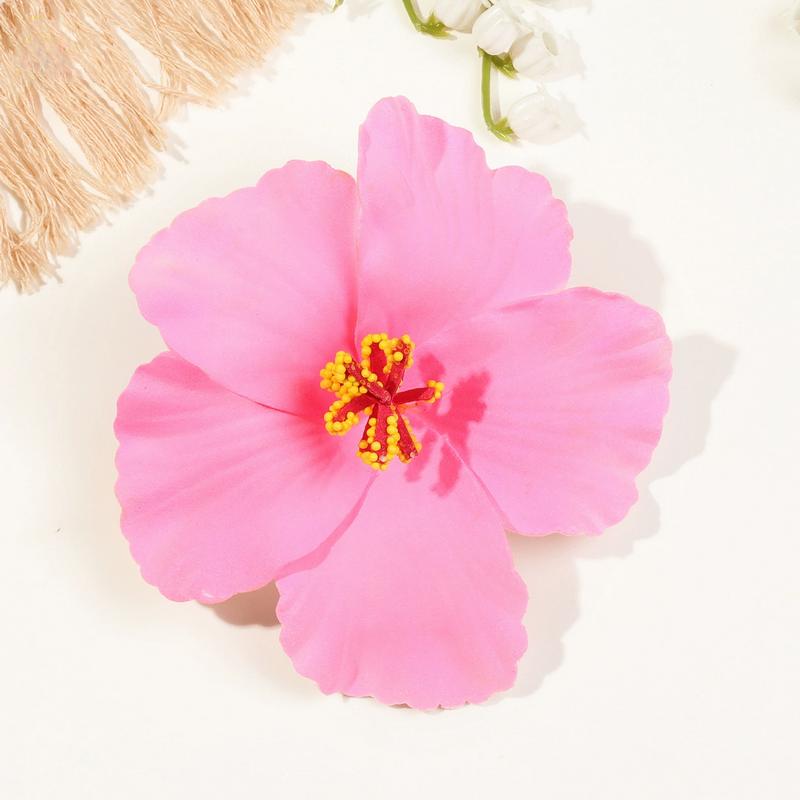 Fashion Bohemian Hibiscus Hair Clip for Women Hawaiian Flower Hairclip Girls Side Bangs Clip Beach Resort Egg Flower Hairpin