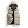 Men Autumn Thicken Sleeveless Vests Jacket Coat Mens Winter Warm Detachable Hat Outwear Waistcoat Hooded Vest Jacket Male