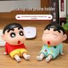 Crayon Shin-chan Lazy Figure Phone Holder: Cute Anime Desktop Ornament