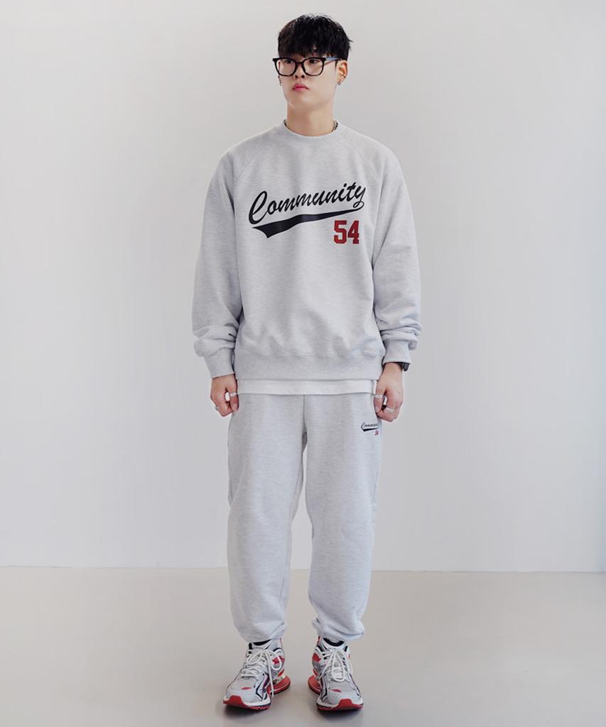 Deomail [Set]Community 54 Sweat Shirts Pants - Oatmeal