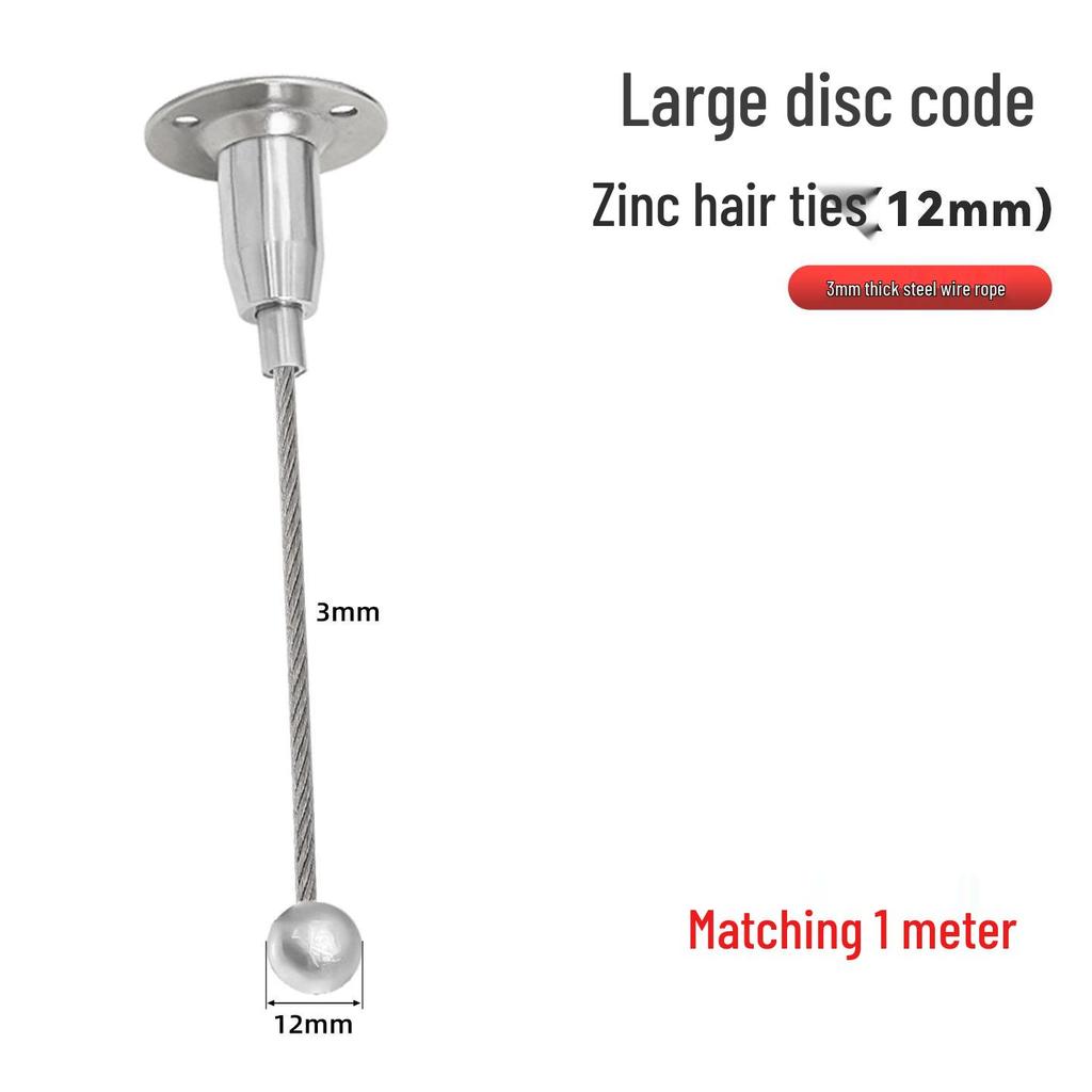 1.5-3mm Steel Cable Safety Rope with Zinc Head and Hanging Bracket for Lighting and Signage