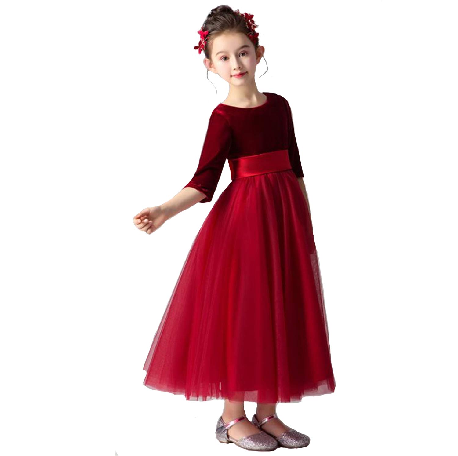 

VIISEN Piano Recital Long Junior Perfect for Stage and as a Children s Dress, Dress, Dress, Girls Dress, Elegant, High-Quality Dress, Recitals,