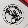 Diesel Only Lebka pro Dekoraci Samolepky na Auto Víčko Nádrže Kulatost Venkovní Samolepka Vnější Doplňky Voděodolná Vinylová Samolepka