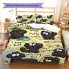 Simon's Cat Pattern Bedding,Quilt Set Quilt Cover Pillowcase Home Birthday Gift (1 * Duvet Cover + 2 * Pillowcase, Without Core)