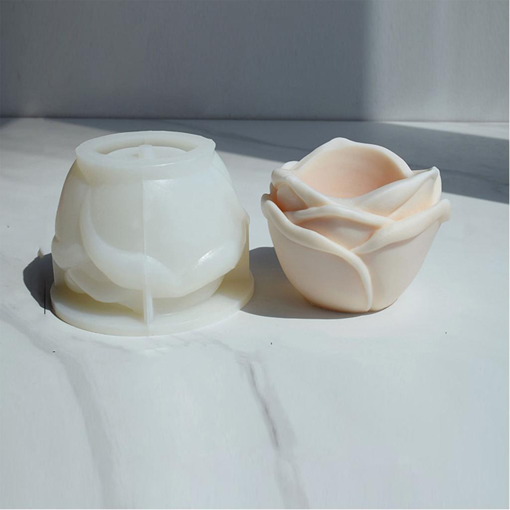 Rose Flowerpot Silicone Molds Concrete Mold for DIY Succulent Plants Resin Plant Clay Plaster Pot Mould Hand-Making Tool