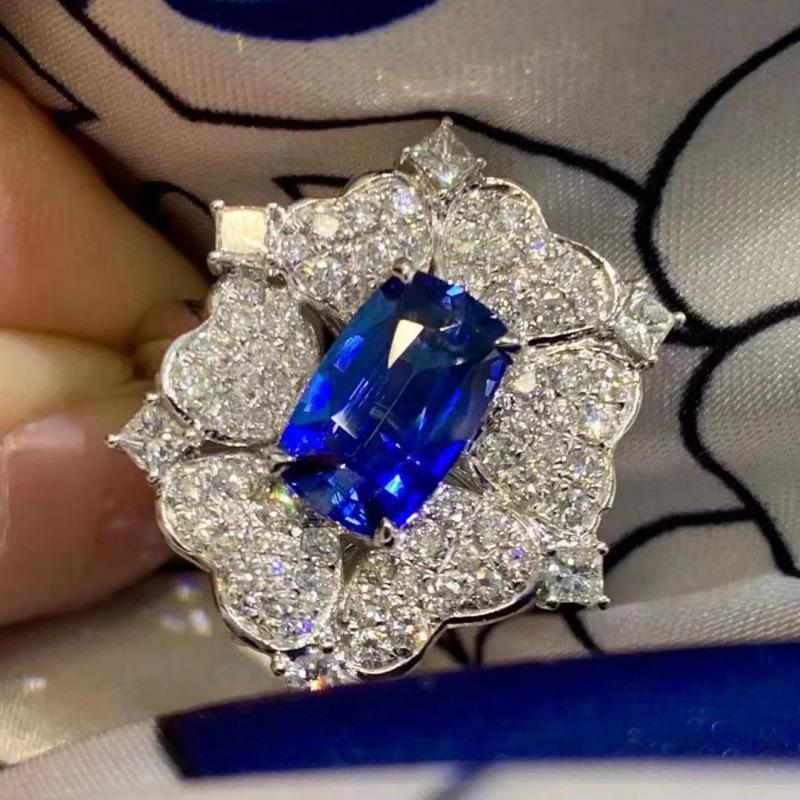 Sapphire Ring: Adjustable, Colorful & Luxurious Design for Women Adjustable Open