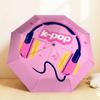 1pc Headphones K-pop Pattern Umbrella Design Automatic Opening and Closing Umbrella, High-quality Travel Umbrella,  c1128123