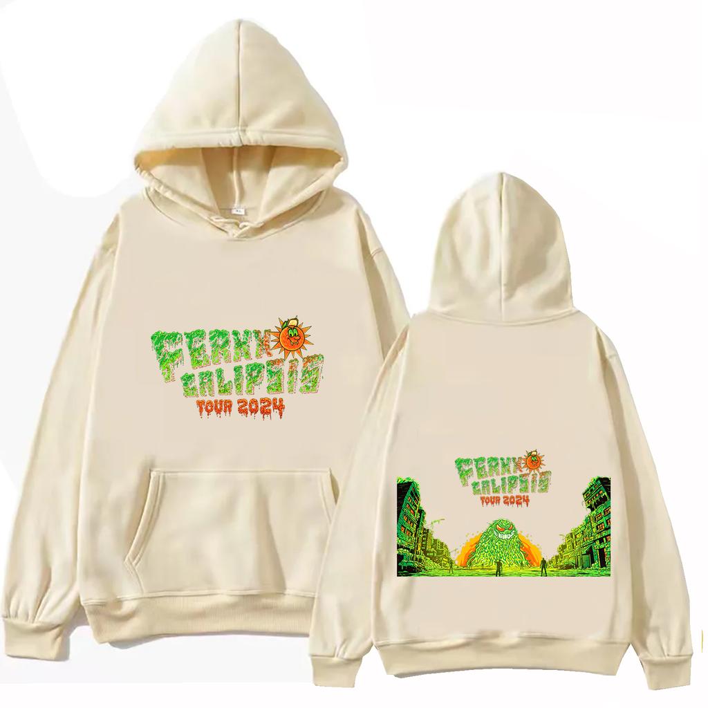 Feid Ferxxo Calipsis Tour Hoodie Tops Long Sleeve Regular Sweatshirt Music Fans Gift Spring Summer Casual