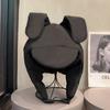 Female New Winter Warm Cute Hat Fashion Rabbit Ears Down Thunderbolt Hat Ear Protection Cap Outdoor Windproof Cap
