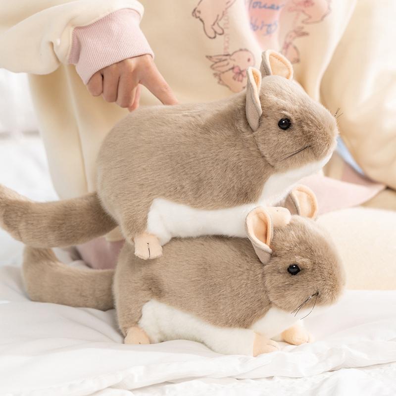 40cm Kawaii Plyšové hračky činčily Simulace Měkká Životní činčila Myš Plyšové zvířátko Hračky Narozeninové dárky