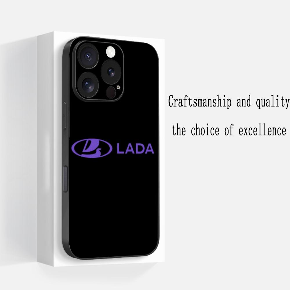 

Cool car L-la-Da fashion logo design Phone Case For iPhone 17 16 e 15 14 13 12 Plus Mini Pro Max Soft black Shockproof Cover iPhone 16 Pro Max