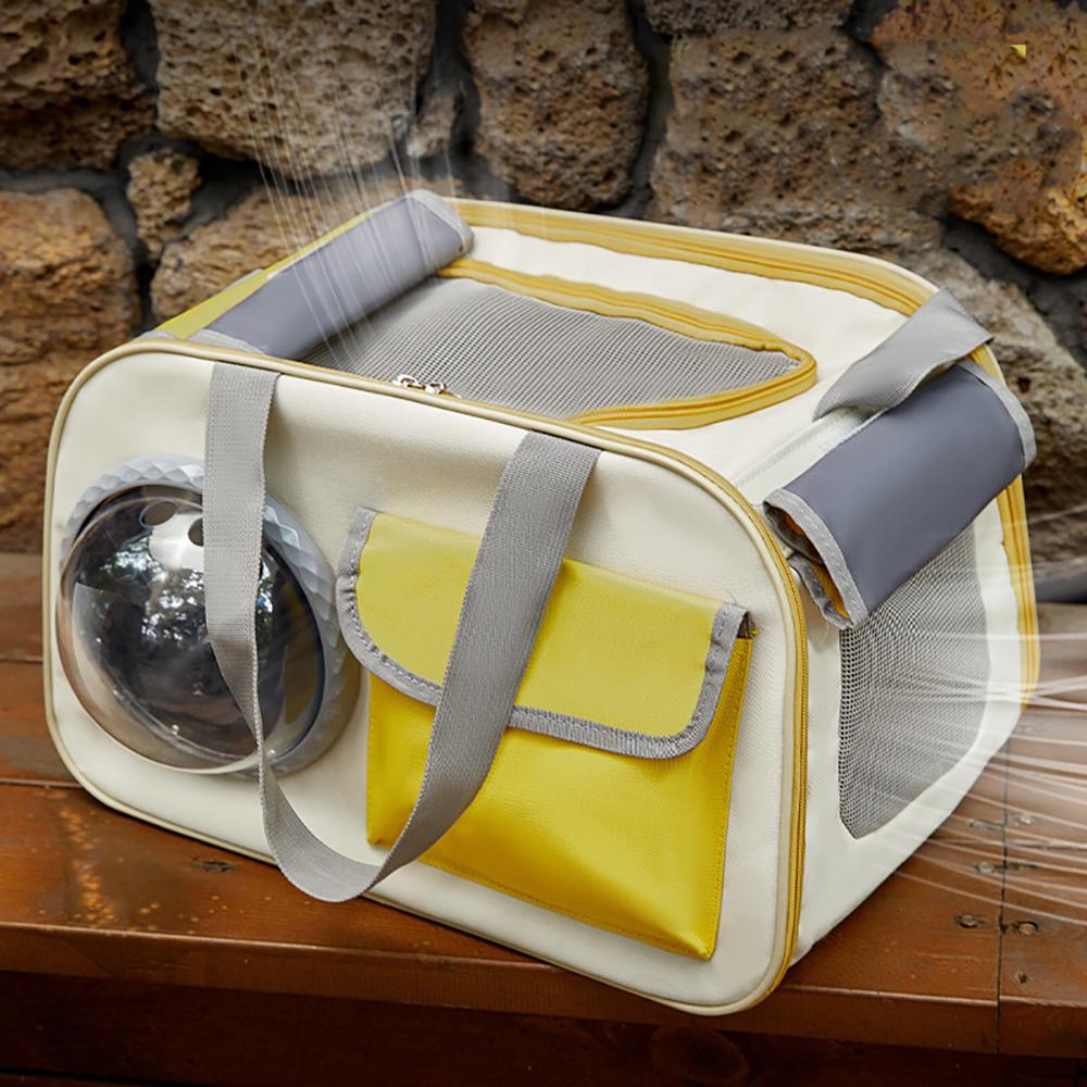 

Дорожная сумка для кошек, складная, дышащая, прозрачная, переносная сумка для кошек, рюкзак для путешествий на открытом воздухе для кошек, товары для животных жёлтый