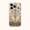 Ornate Persian Floral Motif Pattern Art Graphic Film Aesthetic Protective Shockproof Bumper Phone Case For iPhone 13 14 15 16 17 Pro Max Plus