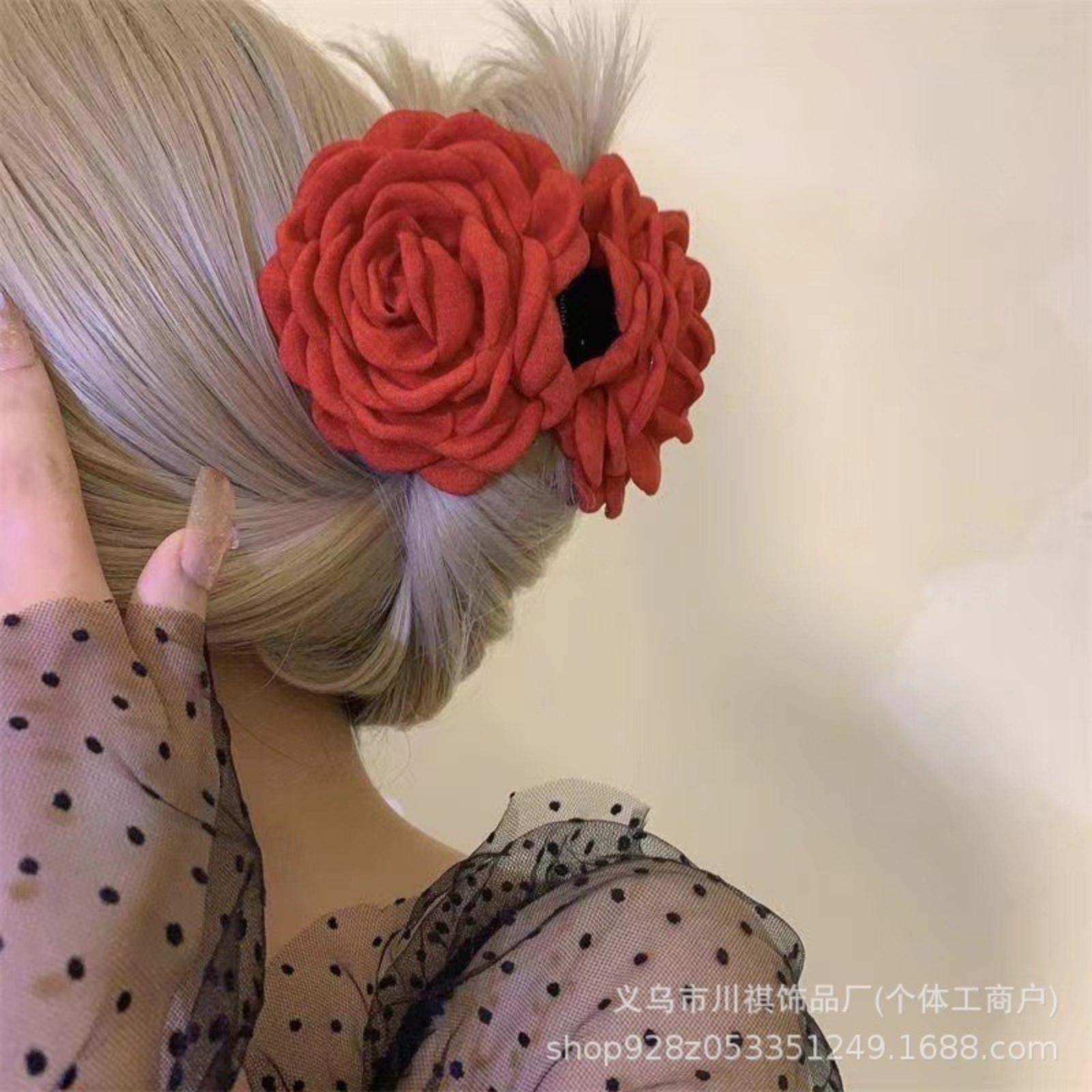 

Модна заколка для волосся для жінок One Size червоний