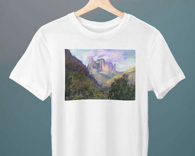 Diadem Mountain At Sunset, Tahiti, John La Farge, Unisex T-Shirt, Landscape T-Shirt, Art T-Shirt, Gift for Her, Gift for Him
