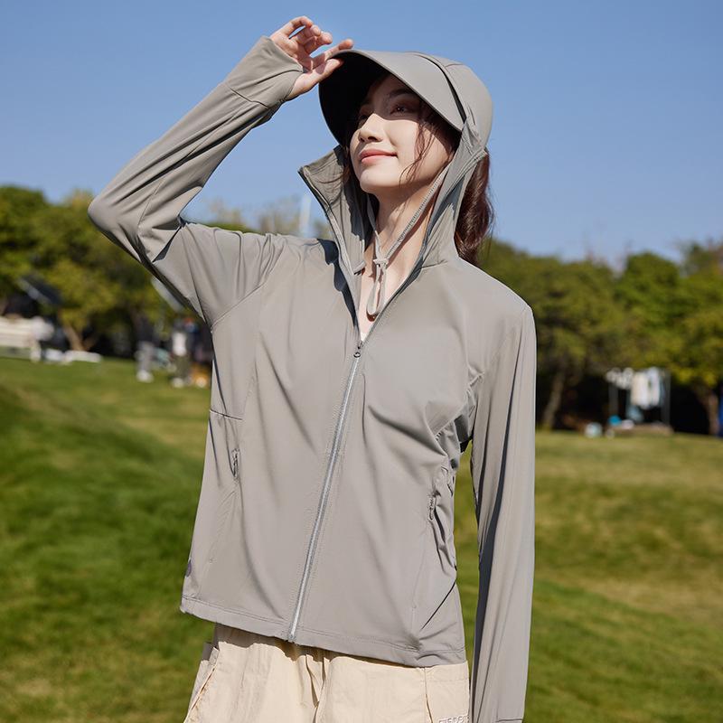 Ice Silk UV Protection Clothing: Unisex Outdoor Sun Shield with Detachable Hood for Cycling, Running, and Fishing
