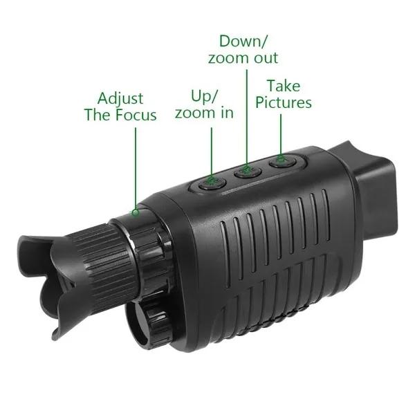 1080P HD Monocular Night Vision Device Infrared 5x Digital Zoom Hunting Telescope Outdoor Day Night Dual Use Full Dark 300m Can Take Photos and Videos