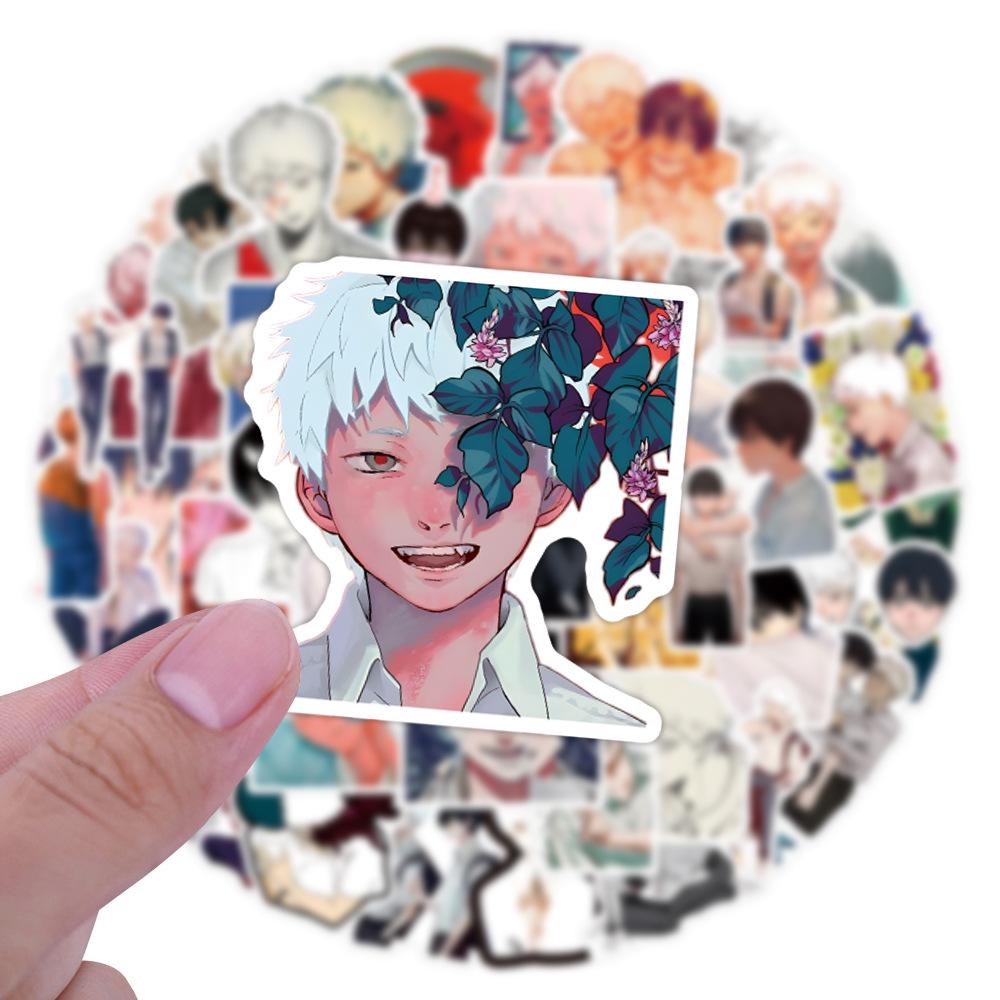 50 Cartoon Anime Summer Stickers: Waterproof for Journals, Bottles, and Computers