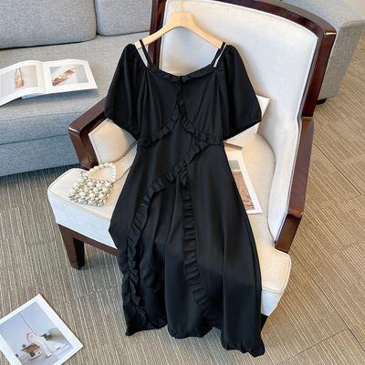 Plus Size Women's Dress Summer New Show Small Design Sense Short Sleeved Dress