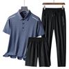 Men's Casual Father's Day Outfit: T-shirt, Long Pants, Shorts for Middle-aged and Elderly