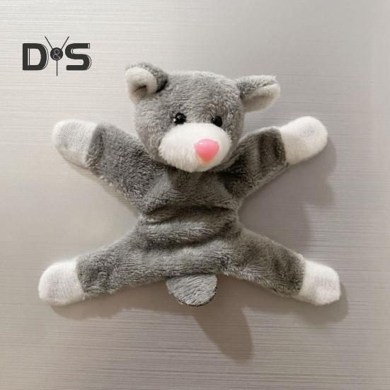 3 Piezas Imán de Nevera de Animales de Peluche Hogar Oficina Cocina Taquilla Nevera Animal de Peluche de Dibujos Animados Muñeco Decoración Magnética Adorno