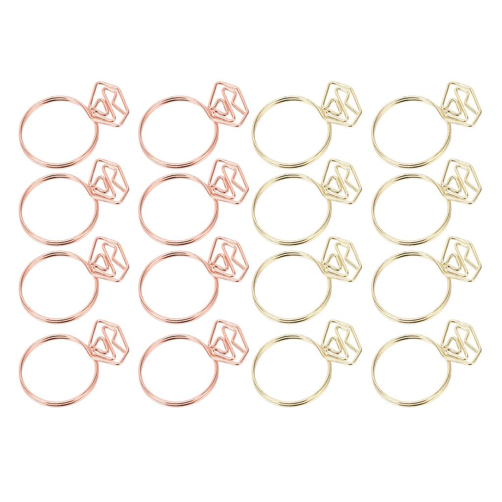 100Pcs Cute Paper Clips  Style Anti Slip Sturdy Electroplated Metal Fancy Paperclips for Family 