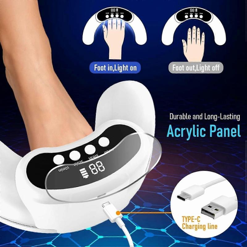 Foldable Fungal Nail Laser Light 30-LED Onychomycosis Repair Toenail Fingernail Care Device, 22 Blue