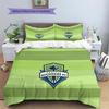 Seattle Sounders FC Pattern Bedding Quilt Set  Home Decoration  Gift (1 * Duvet Cover + 2 * Pillowcase  Without Core)