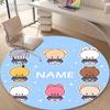 Personalized K-Kpop Team Round Chair Office Rug - Perfect for Mat, Office Chair & More - Ideal Gift for Birthdays and Holidays
