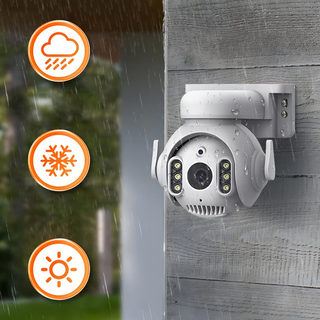 Outdoor PTZ IP Camera Tuya Wifi 1080P IR LEDs Motion Detection