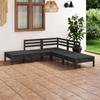 Day and Night - Day and Night Garden Furniture Set 5 Pieces Solid Pine Wood Black