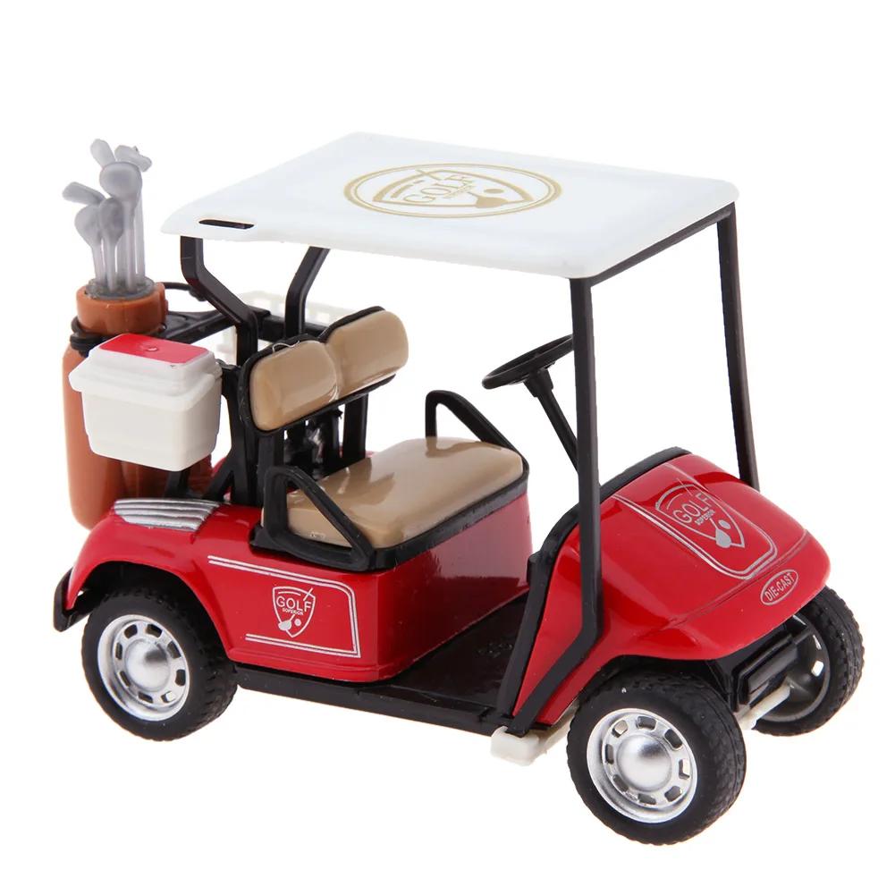 1/36 Golf Model Car Mini Pullback Action Golf Cart Model Kids Toy Easy Operation with Light Music Safe for Children Holiday Gift