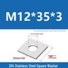 304 Stainless Steel Thickened Square Washer for Curtain Wall (M4-M16)