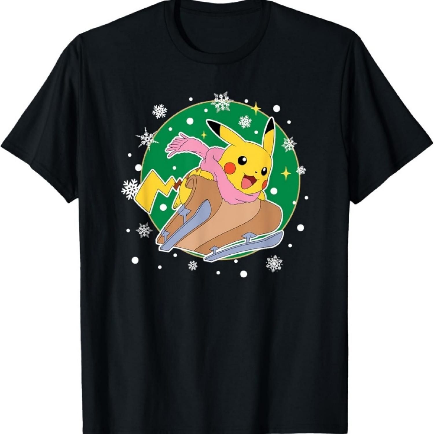 Pokémon - Футболка с Пикачу на санках XXXXXL чёрный