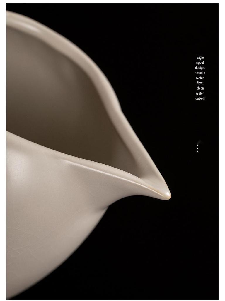 High-End Ru Kiln Ceramic Kung Fu Tea Set - Luxury Gaiwan Teapot, Tray, and Cups for Home.