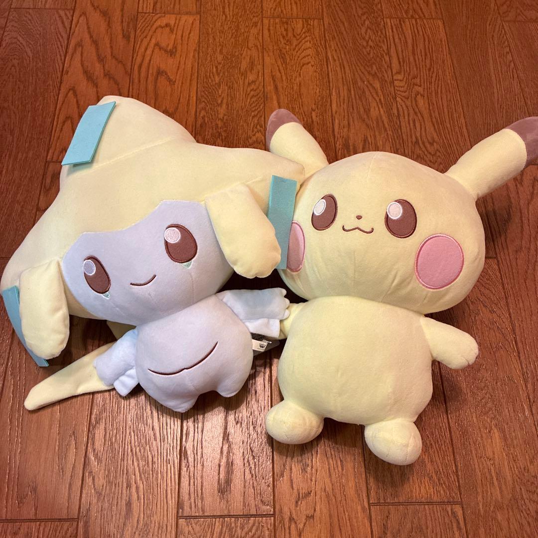 Poke Piece Mecha Mofugutto Plush Toy Jirachi Pikachu