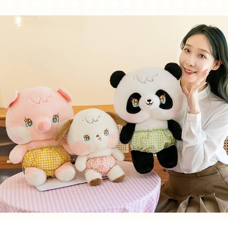 Adorable Soft Panda Pig Dog Plush Toy For Home Decor Cozy Collection 75cm