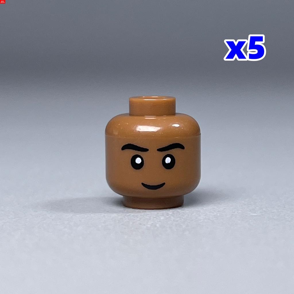 MOC Bricks Hollow Flesh Face Expression Head For 4cm Figure DIY Educational Building Blocks Toys For Children Gifts