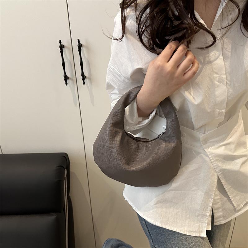 Yogodlns Simple Solid Color Clutch Bags Pu Leather Women Underarm Hobo Bag Commute Small Handbags For Ladies