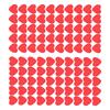 100Pcs Red Wooden HeartShaped Ornament SelfAdhesive DIY Hand Made Home Decoration
