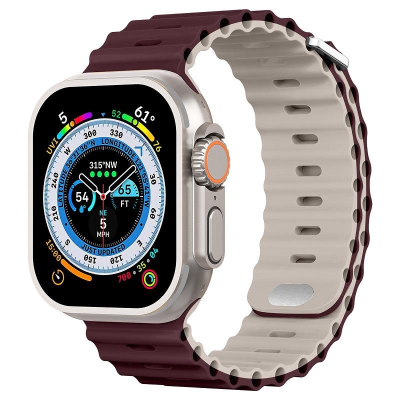 Ocean Armband für Apple Watch Ultra 3 2 Band 49mm Serie 45mm 41mm 46mm 42mm 40 44mm Silikon Uhrenarmband iWatch 11 10 9 8 7 6 5 SE2