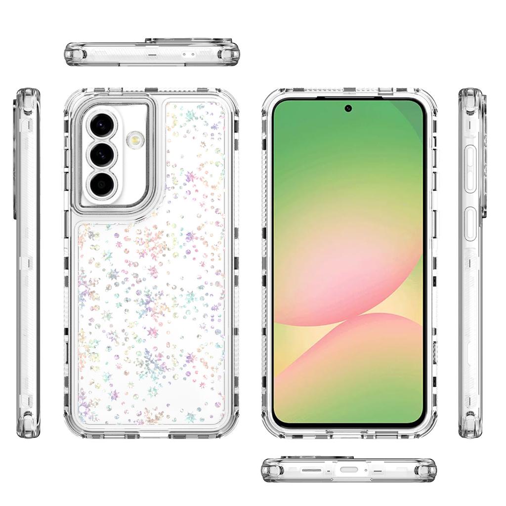For Samsung Galaxy A57 5G Case Precise Cutouts Acrylic TPU Clear Phone Cover with Laser-printed Film
