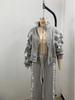 2025 Women's Striped Zipper Jacket & Casual Sportswear Set - Spring/Summer Collection