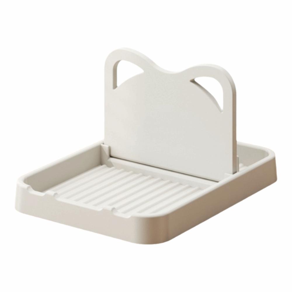 

Multifunctional Pan Pot Cover Rack Foldable Pot Lid Storage Shelf New Spoon Holder Kitchen Tools білий